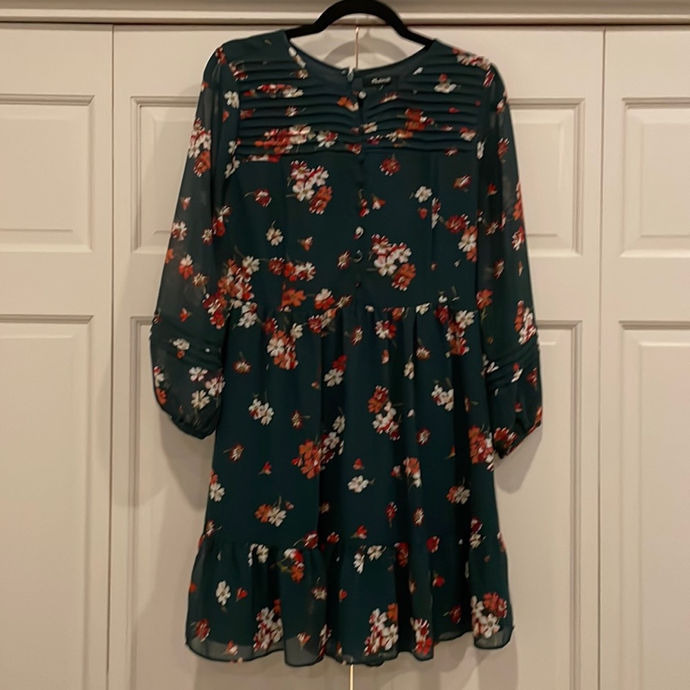Madewell Long Sleeve Floral Dress